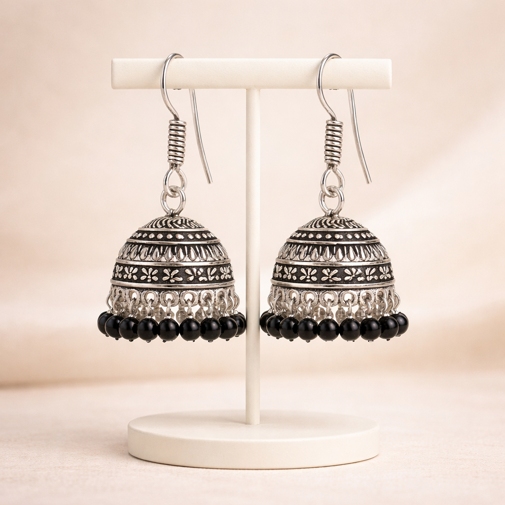 Silver Jhumkis