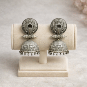 Oxidised Silver Earrings for Women and Girls