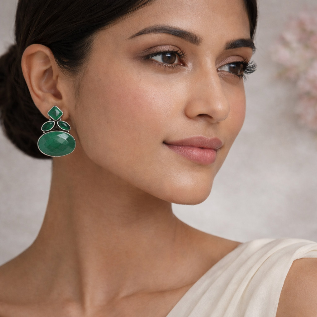 Oxidised Silver Earrings for Women