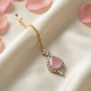 American Diamond Maang Tikka For Women And Girls | In Pink,Blue,Ruby,Green,White