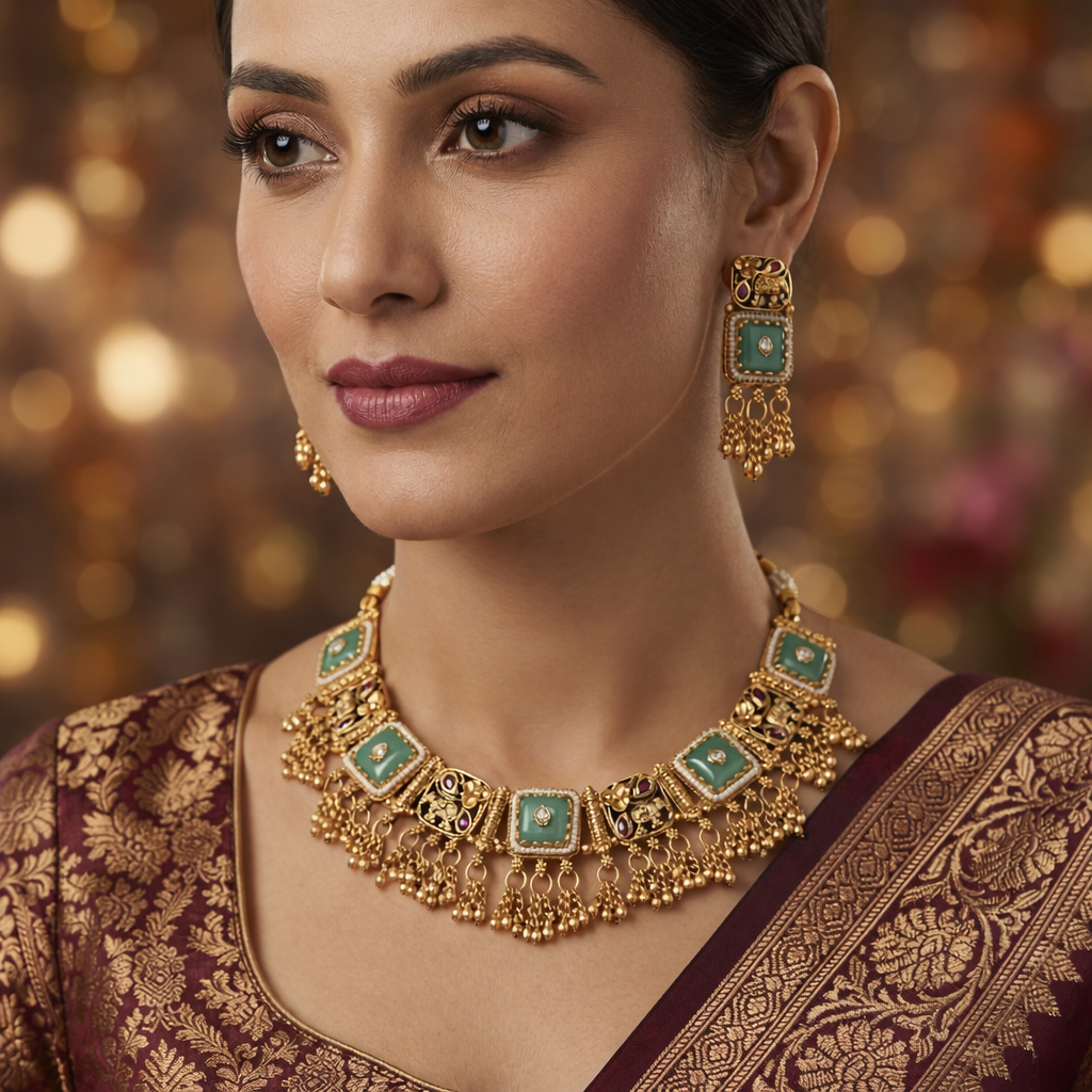 Temple Jewellery Necklace Set