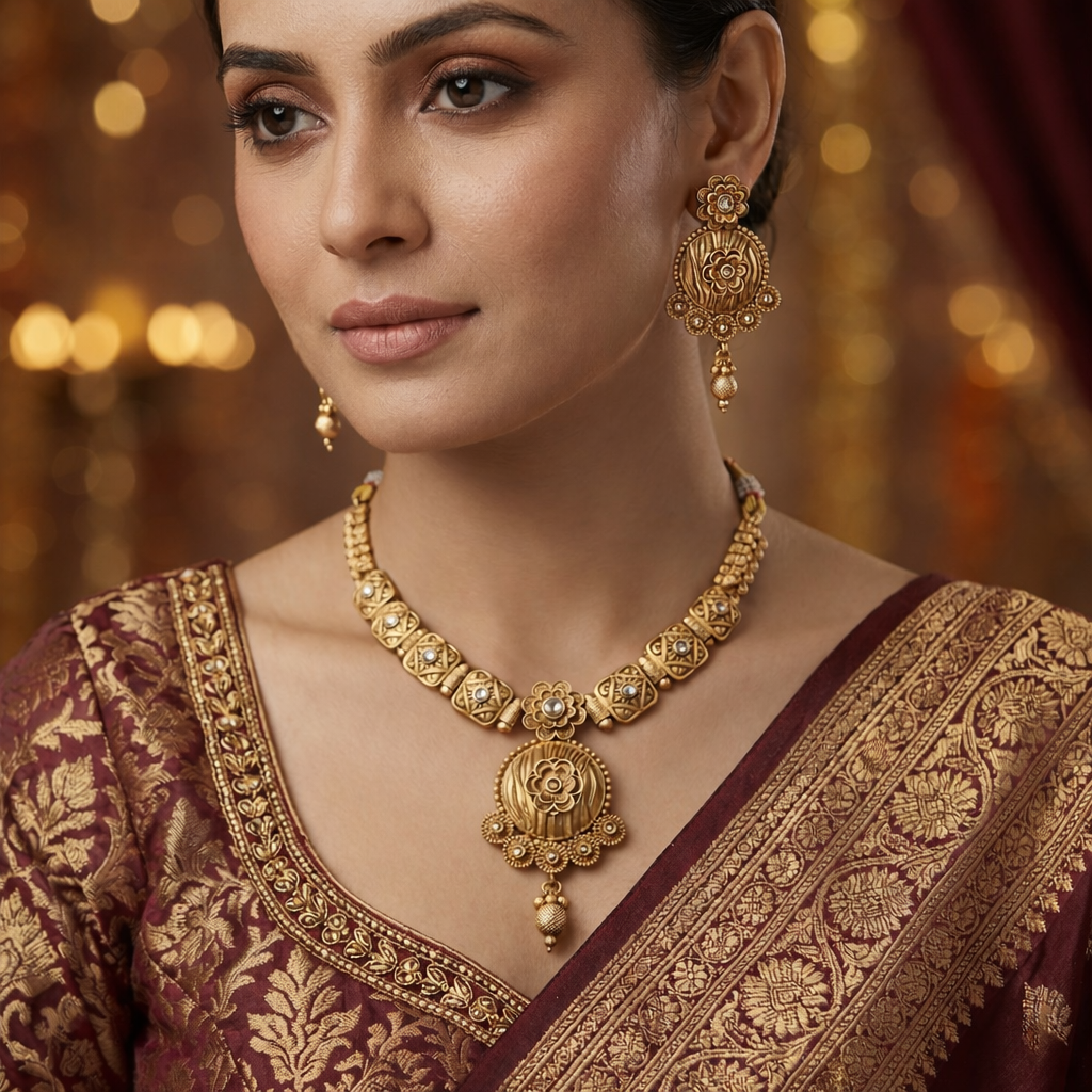 Temple Jewellery Necklace Set