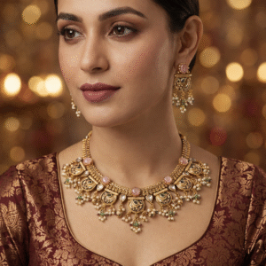 Temple Jewellery Necklace Set