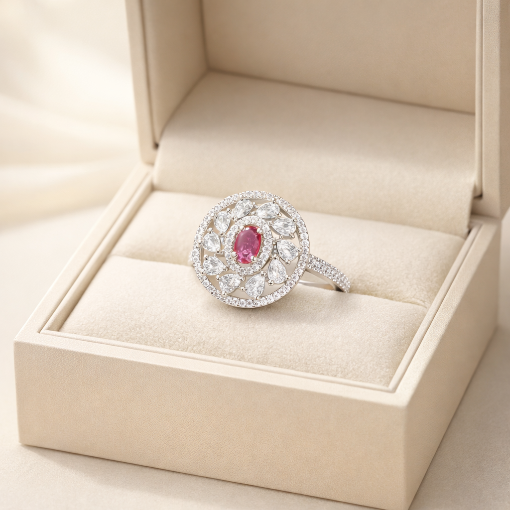 Elegant American Diamond Ring for Women and Girls