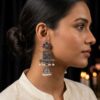 Multicolor Oxidised Jhumka Earrings