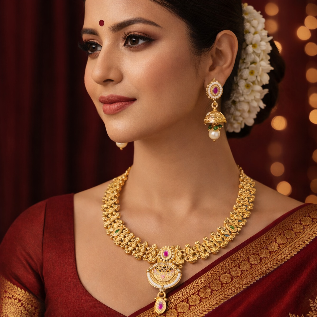 Temple Jewellery Necklace Sets