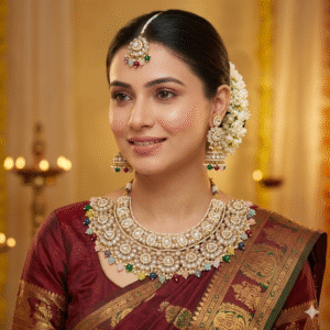 Multicolour Kundan Necklace Set