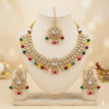 Multicolour Kundan Necklace Set