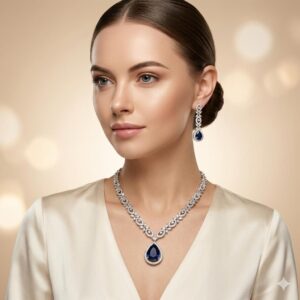 American Diamond Necklace Set for Women and Girls | Western wear