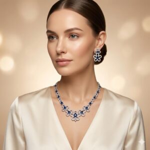 American Diamond Necklace Set for Women and Girls | Western wear