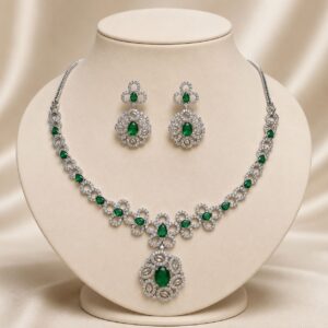 American Diamond Necklace Set for Women and Girls | Western wear