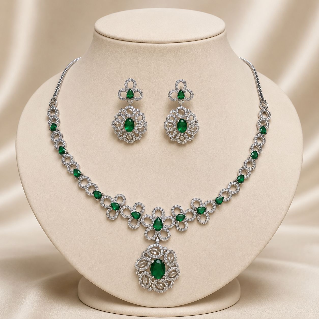American Diamond Necklace Set for Women and Girls | Western wear