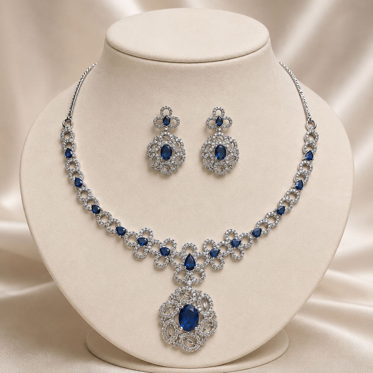 American Diamond Necklace Set for Women and Girls | Western wear