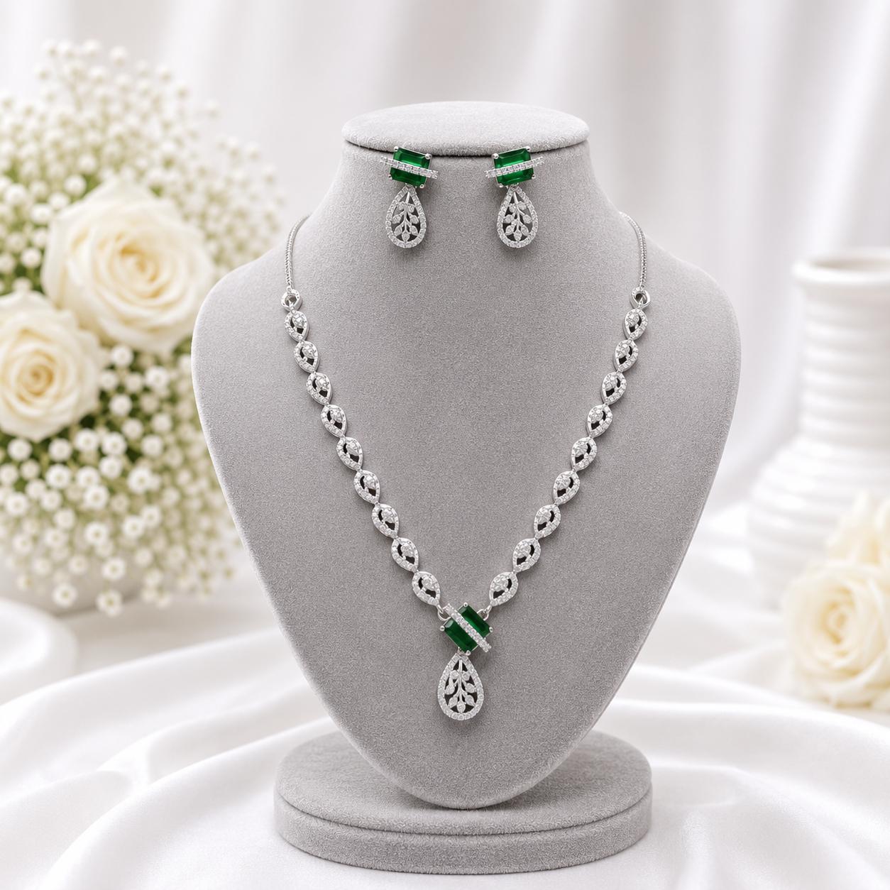 American Diamond Necklace Set