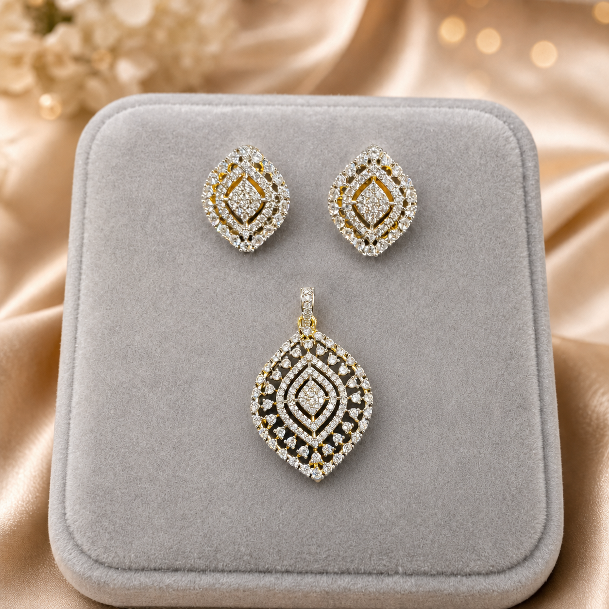 American Diamond Pendant Set for Women and Girls | Everyday and Party Wear