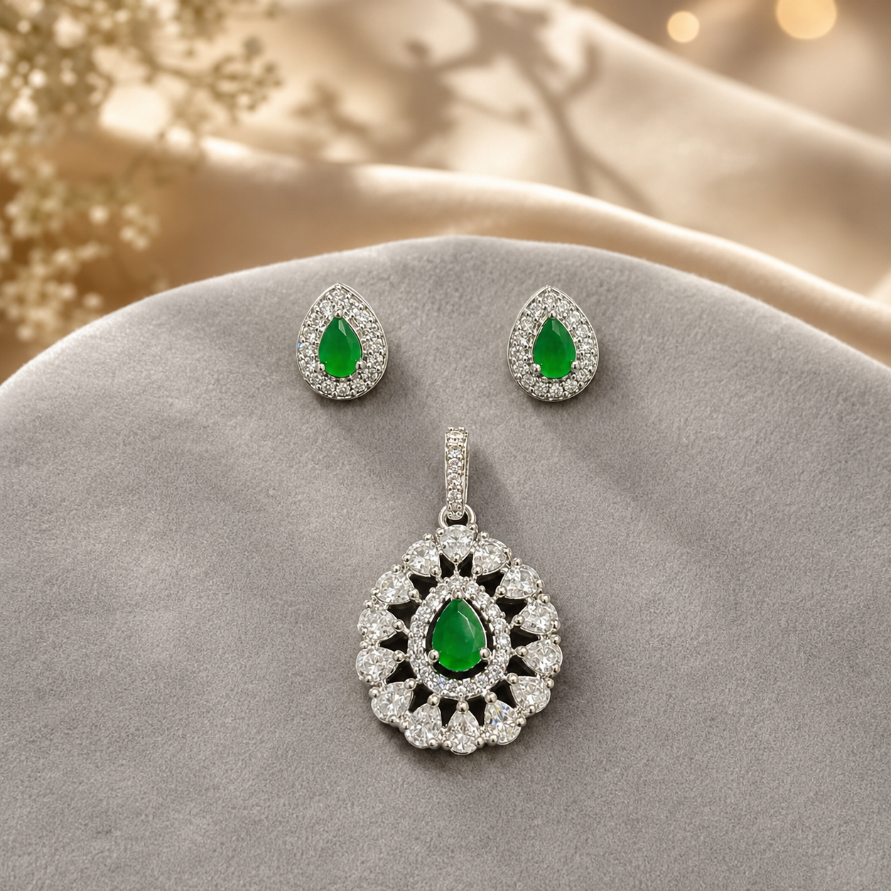 American Diamond Pendant Set for Women and Girls | Everyday and Party Wear