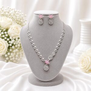 American Diamond Necklace Set for Women and Girls | Western wear