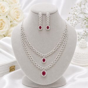 American Diamond Necklace Set