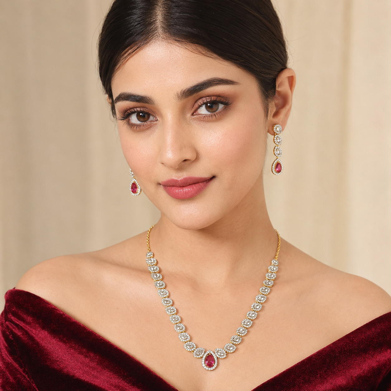 784859c3-1624-4ced-8461-28625873e306 (1) American Diamond Necklace Set