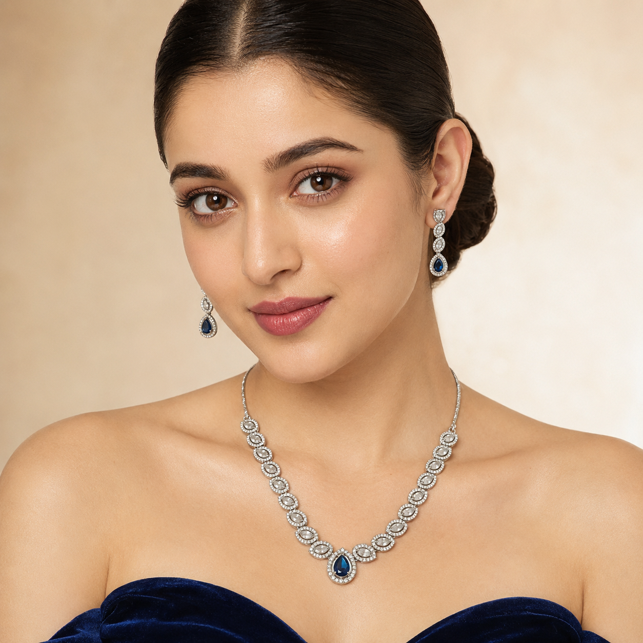dde70d9e-aa3a-4540-add8-34f9104b03b2 (1) American Diamond Necklace Set