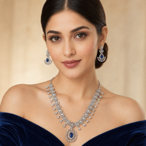American Diamond Necklace Set for Women and Girls | Western wear